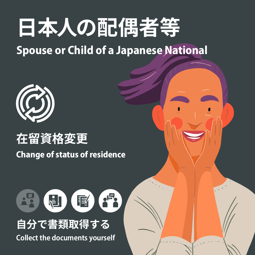 Spouse or Child of a Jananesse National | Change of Status of Residence | Collect the documents yourself